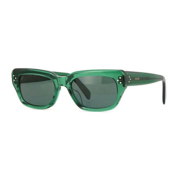 NEW CELINE SUNGLASSES CL40267U 96N WOMEN GREEN SQUARE CL 40267U 96N - Picture 1 of 3